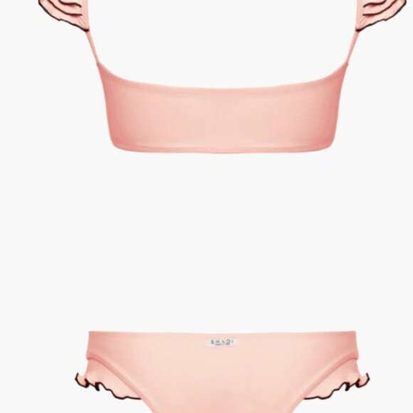 Shadi Deira Sky Bikini Metallic Blue Ruffle Made in Italy Size S - Picture 5 of 8